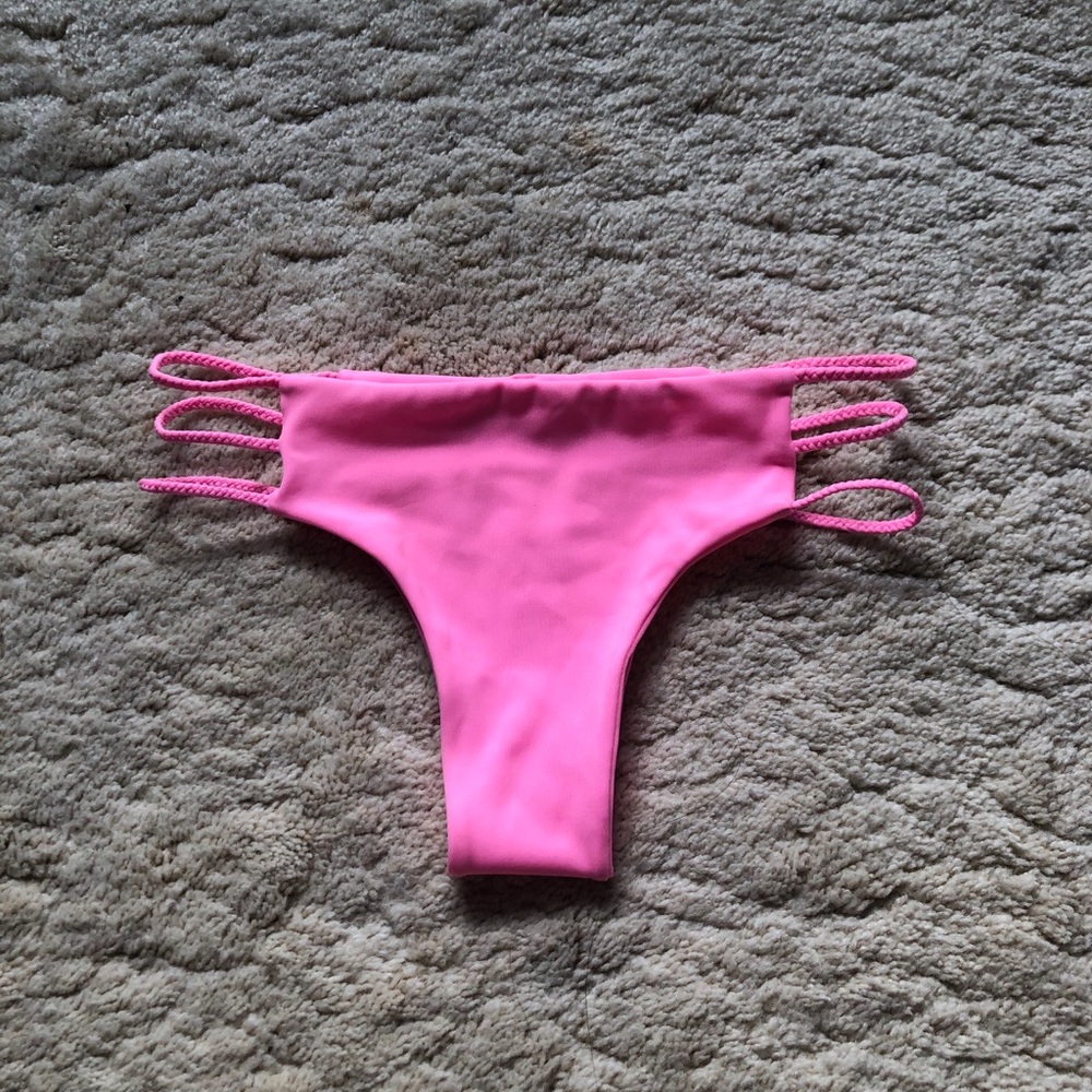Pink brazilian bikini bottom